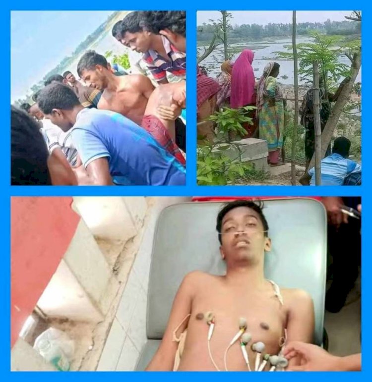 নওগাঁর পত্নীতলায় নদীতে গোসল করতে নেমে পানিতে ডুবে এসএসসি পরীক্ষার্থী ওয়াজেদ আলীর  মৃত্যু