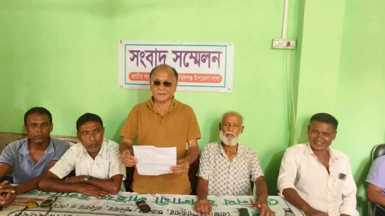 গোবিন্দগঞ্জে উচ্চ বিদ্যালয়ের জমি অধিগ্রহণ কৃত টাকা আত্নসাতের প্রতিবাদে সংবাদ সন্মেলন