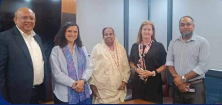 কেরি ব্রিন ও নাতিয়া ঝগেন্টির সাথে ড. হোসনে-আরা বেগমের মতবিনিময় : বাংলাদেশে রুফটপ সোলারে অর্থায়নে সম্মতি