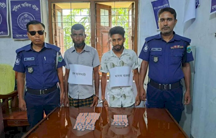 নওগাঁর মান্দায় ২০০ পিচ ট্যাপেন্ডালসহ শ্বশুর জামাই গ্রেফতার