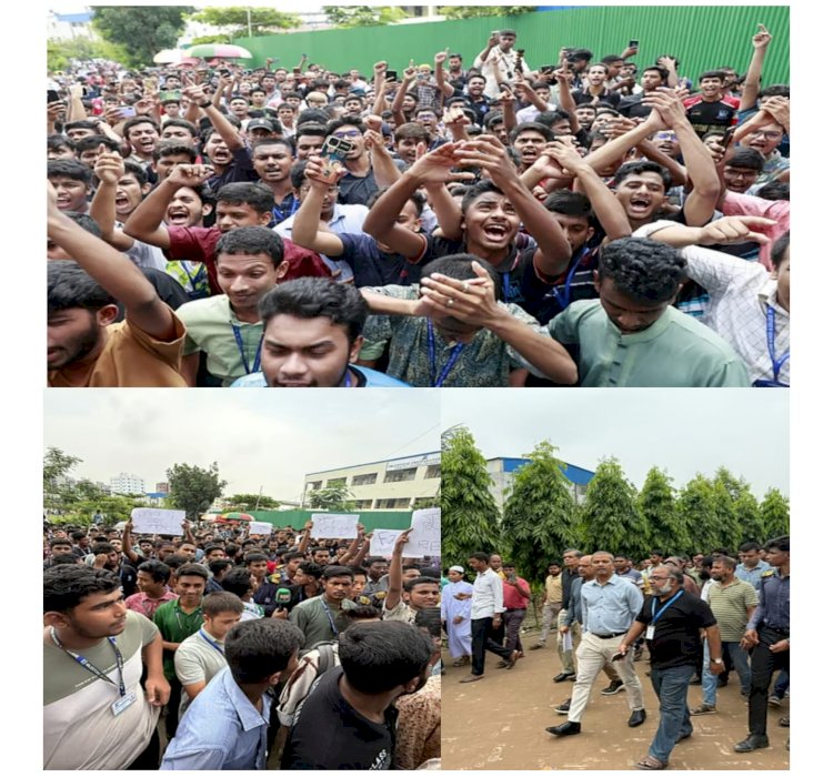 উত্তরা মাইলস্টোন কলেজে শিক্ষার্থীদের বিক্ষোভ: উপদেষ্টাদের ঘেরাও ও ৬ দফা দাবি