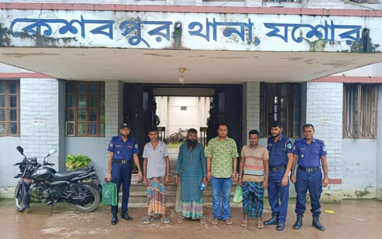 কেশবপুরে সাবেক ছাত্রলীগ নেতা ও ভাইস  চেয়ারম্যান পলাশ মল্লিকসহ ৪জন গ্রেফতার