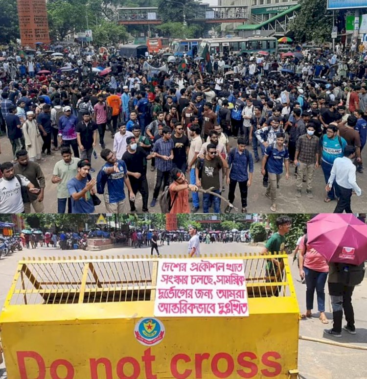 শাহবাগে আজও প্রকৌশলের শিক্ষার্থীদের অবরোধ, যানজট তিন দফা দাবিতে দ্বিতীয়  দিন