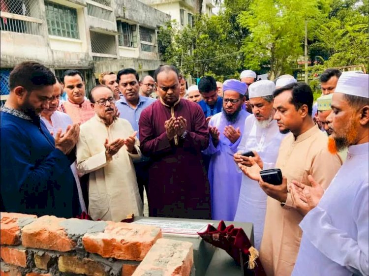 নরসিংদীর শিবপুর মডেল থানায় পুলিশ সদস্যদের ব্যারাকের ভিত্তি প্রস্তর স্থাপন