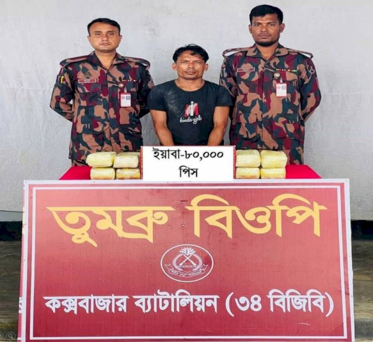 ঘুমধুম বিজিবির অভিযানে ৮০ হাজার ইয়াবাসহ এক রোহিঙ্গা আটক