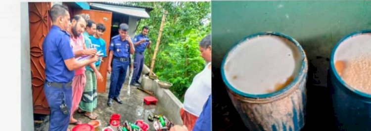 রাজশাহী মোহনপুর থানা পুলিশের মাদক বিরোধী  অভিযানে বিপুল বাংলা মদ উদ্ধার