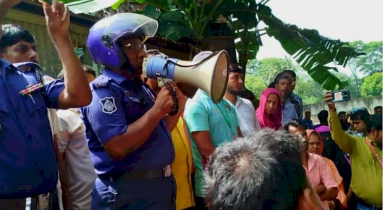 শ্রীপুরে গার্ডেনিয়া ওয়্যারের শ্রমিকদের বকেয়া বেতন আন্দোলন, আশ্বাসে শান্ত পরিস্থিতি