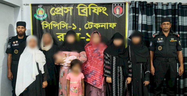 টেকনাফে র‍্যাবের অভিযানে ভাড়াবাসায় আশ্রিত ১৫ জন রোহিঙ্গা ও ২ বাড়ির মালিক আটক