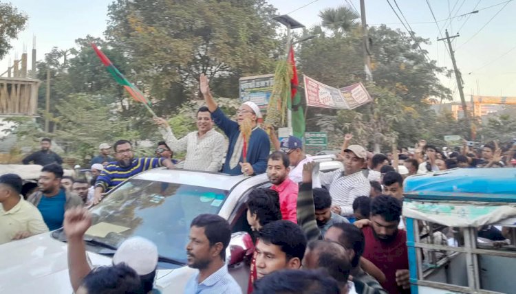 কুমিল্লা -৫ আসনে বিএনপির  এমপি প্রার্থী হাজী জসিম উদ্দিনের পথসভা ও গণমিছিল