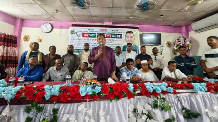 কেশবপুরে ধানের শীষের প্রার্থী শ্রাবণ এর  সাথে স্বেচ্ছাসেবক দলের মতবিনিময়