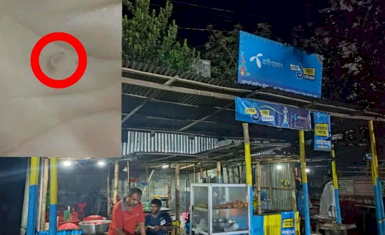 পাবিপ্রবি গেটসংলগ্ন সাঈদের দোকানের ইফতারে আবারও মিললো গোবরে পোকা