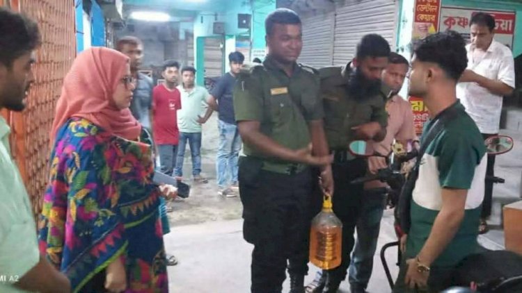 কেশবপুর উপজেলার ০৩ টি তেল পাম্পে  অভিযান পরিচালনা করা