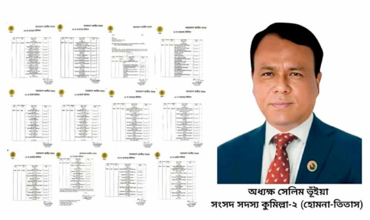 হোমনায় ধর্মীয় ওসামাজিক অবকাঠামো উন্নয়নে এমপি সেলিম ভূঁইয়ার বিশাল বরাদ্দ প্রস্তাব