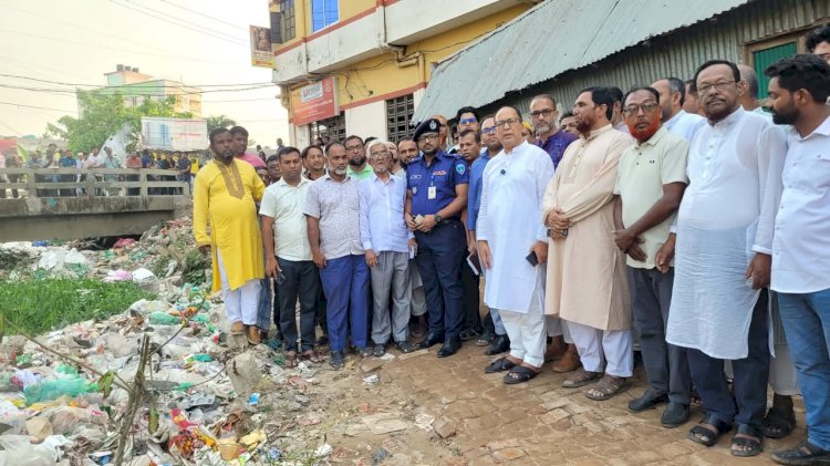 বুড়িচং পৌরসভার খাল পুনঃখননের উদ্যোগ, পরিদর্শন করলেন এমপি জসীম