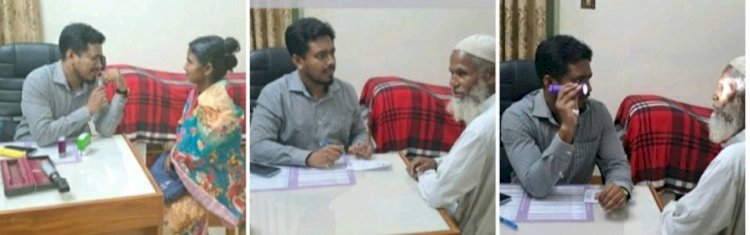 কেশবপুরে সমাধানের ব্যবস্থাপনায় ফ্রি চক্ষু  ক্যাম্প অনুষ্ঠিত