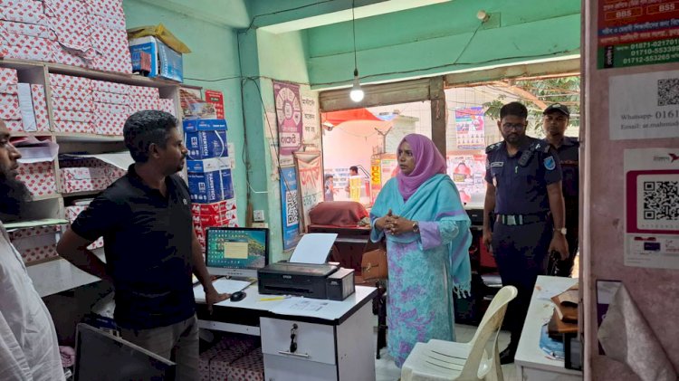 নরসিংদীতে মোবাইল কোর্ট  ২টি দোকানে অর্থ দন্ড ও সিলগালা