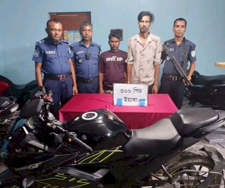 ঠাকুরগাঁওয়ের বালিয়াডাঙ্গীতে ৩০০ পিস ইয়াবাসহ দুইজন গ্রেপ্তার, মোটরসাইকেল জব্দ